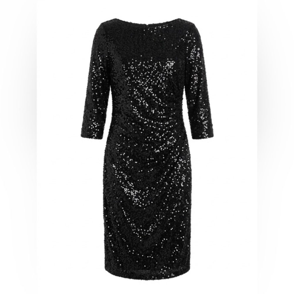 JS Boutique New York Black Sequin Sheath Dress - Women's Evening Dress size M